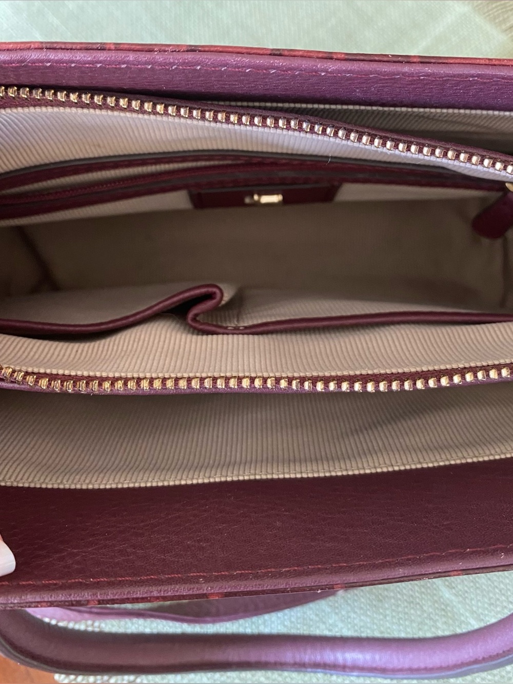 Radley London Deep Burgundy Croc-Embossed Leather Satchel & Crossbody - Picture 3 of 5